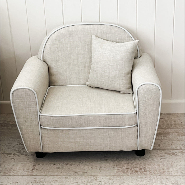 THE ZACHARY ARMCHAIR BEIGE Furniture Lucy & Me