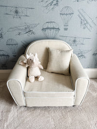 THE ZACHARY ARMCHAIR BEIGE Furniture Lucy & Me