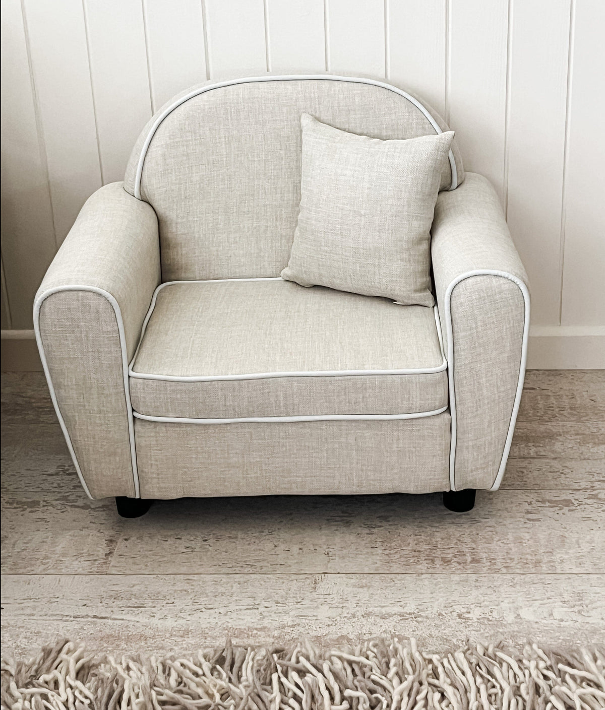 THE ZACHARY ARMCHAIR BEIGE Furniture Lucy & Me