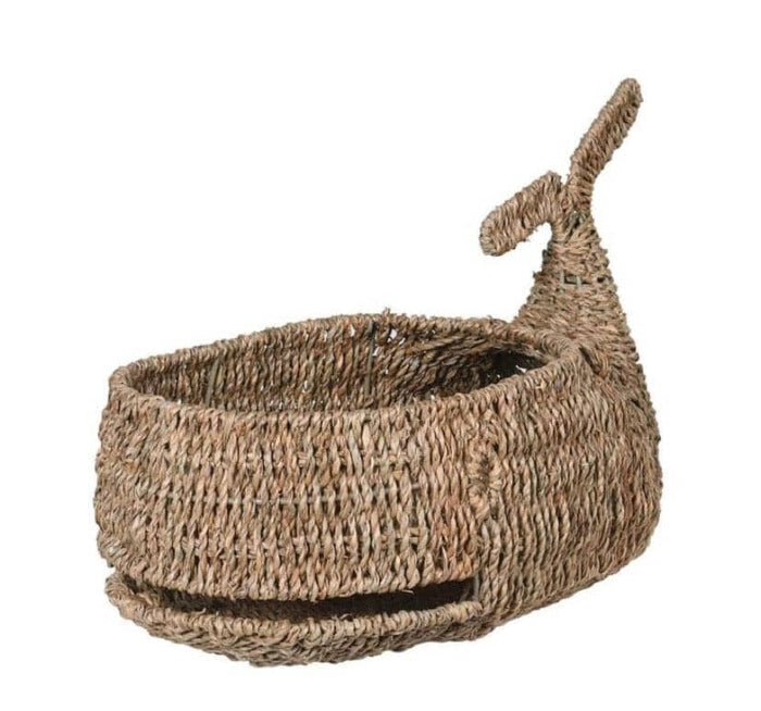Whale Seagrass Basket Accessories Lucy & Me