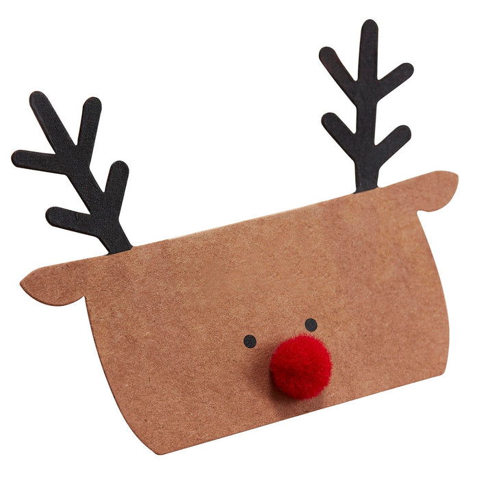 Reindeer Christmas Table Name Cards - Pack of 10