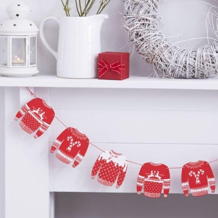 FESTIVE CHRISTMAS JUMPER WOODEN BUNTING Christmas Lucy & Me 