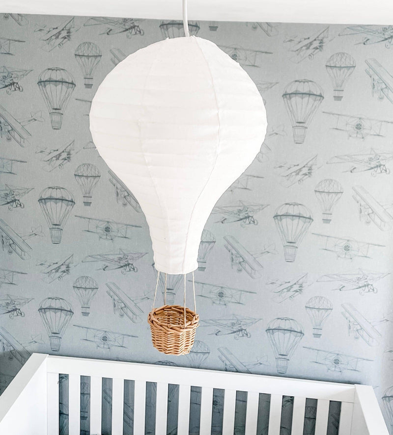 HOT AIR BALLOON LAMPSHADE WHITE CHILDREN'S LAMPSHADE WHITE