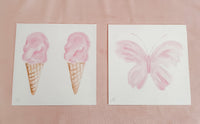 Ice cream and butterfly set - Limited Edition Print Lucy & Me 