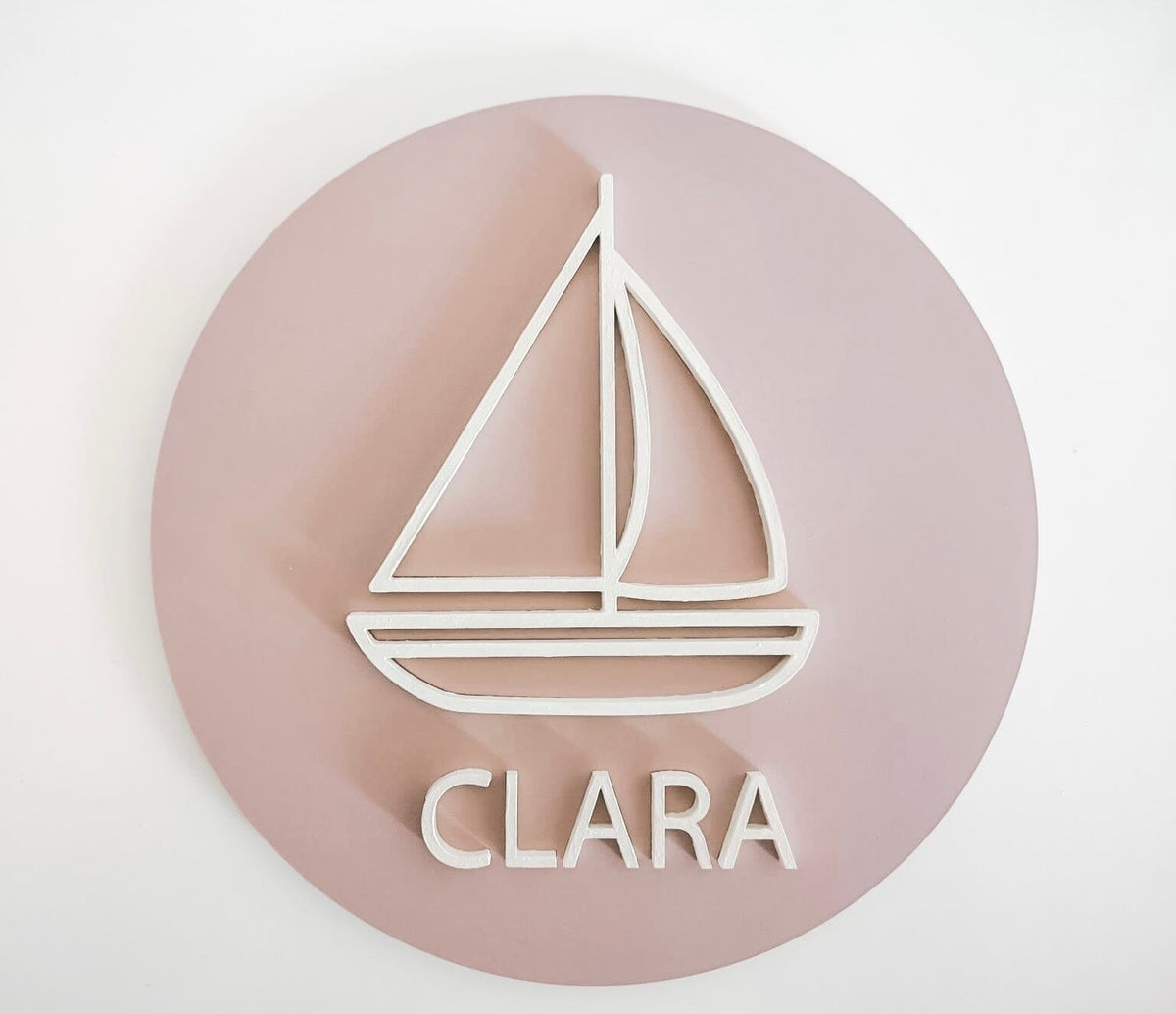 LITTLE SAILBOAT WOODEN SIGN Wooden Sign Lucy & Me Blush Pink 