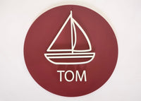 LITTLE SAILBOAT WOODEN SIGN Wooden Sign Lucy & Me Red 