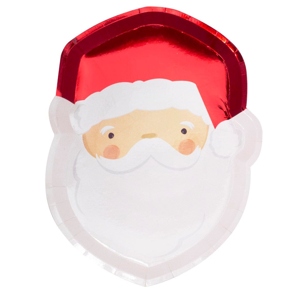 Red foiled Santa Christmas Paper Plates Christmas Lucy & Me; Christmas 