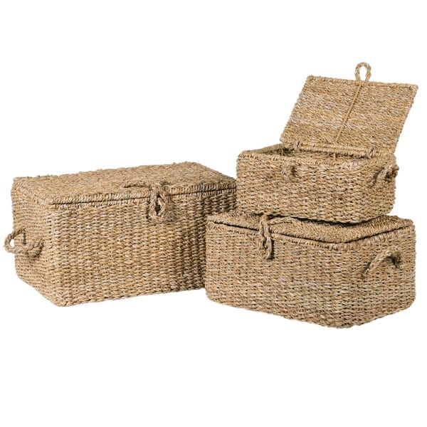 Set of 3 Woven Toy Trunks Accessories Lucy & Me 