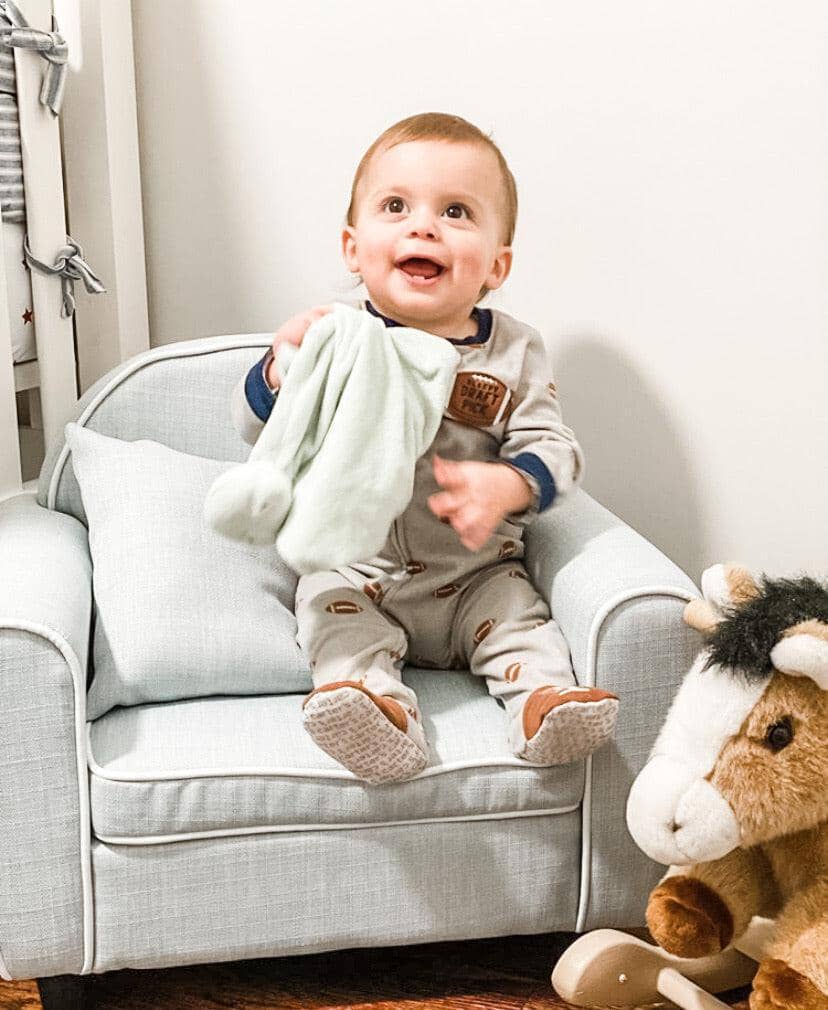 Baby blue clearance armchair