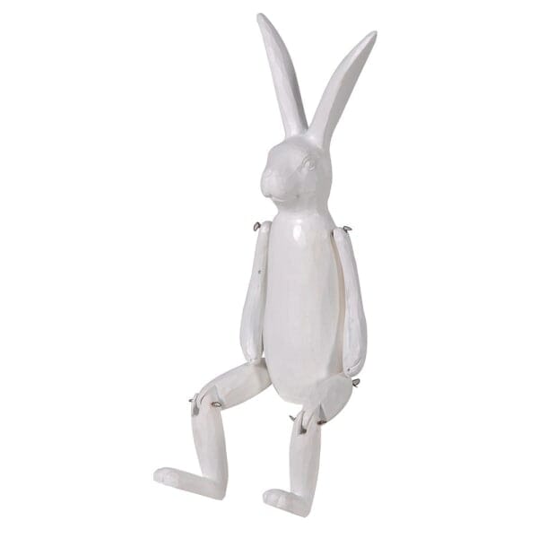 White Wood Effect Jointed Rabbit Accessories Lucy & Me 